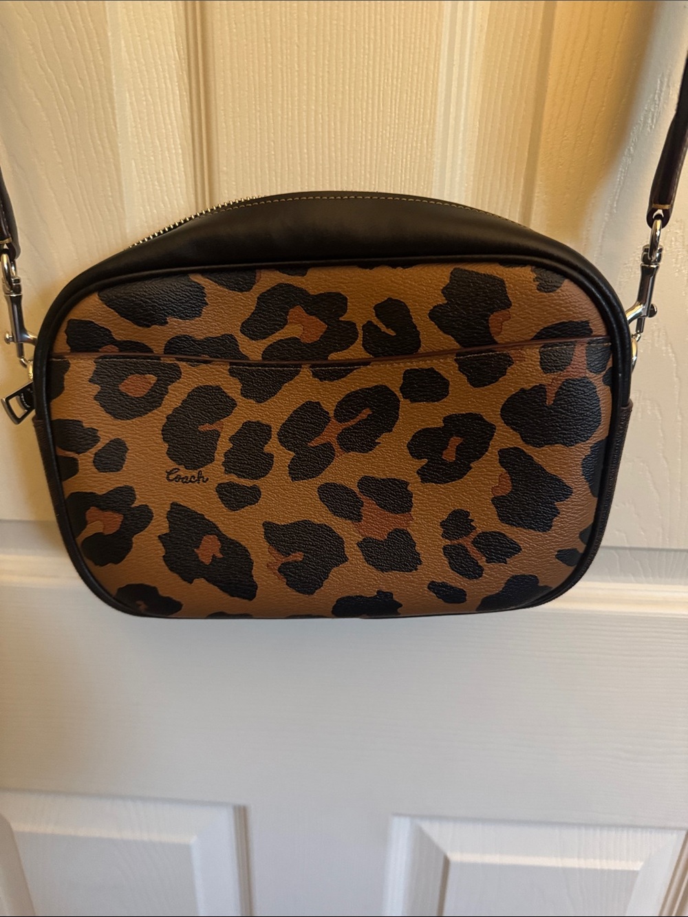 COACH Leopard Print Crossbody Bag in Brown and Black - Picture 5 of 7